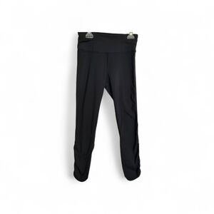 Lululemon Size 4 Black Leggings Yoga Pants Ruched Legs